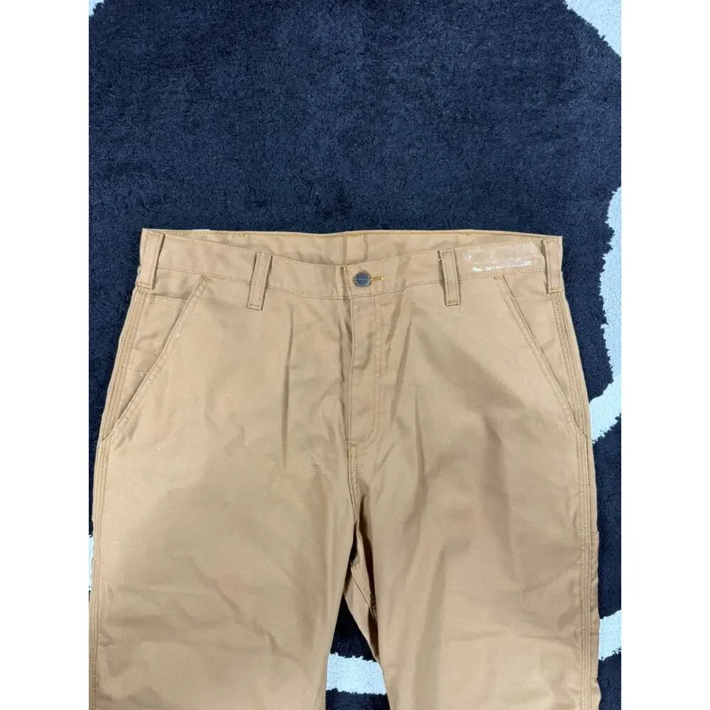 Carhartt Pants Mens 36x30 Dungaree Fit Brown Utility Workwear Rugged Cargo
